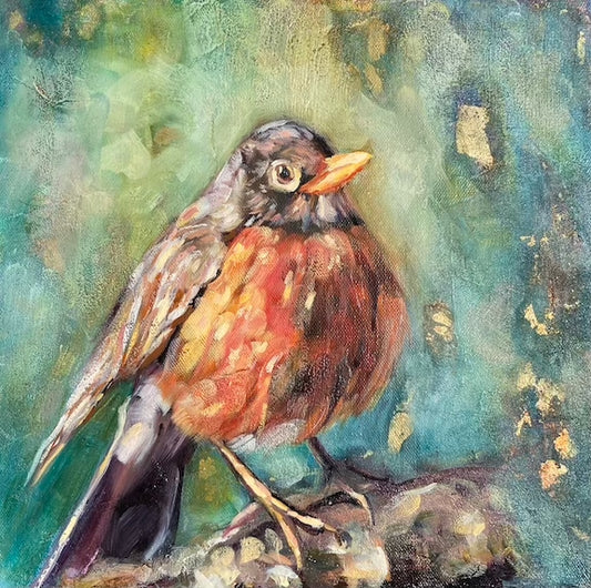 Print 8x8 "Self-Satisfied Robin"