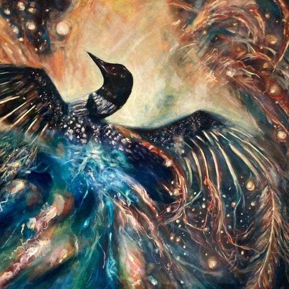 Print 8x8 "Year of the Fire Loon"
